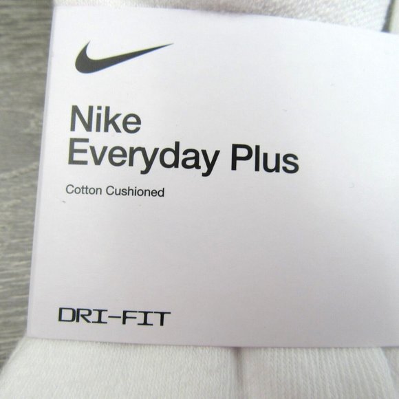 Nike Everyday Plus Ankle Socks White (6 Pack) Womens 6-10 / Youth 5Y-7Y NEW - Picture 3 of 8